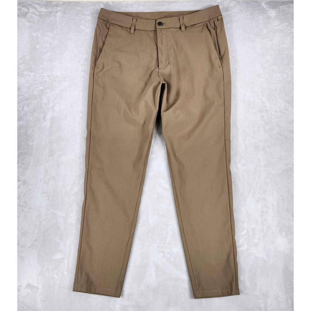Lululemon Mens 33x30 Beige Slim Stretch Tech Chino Casual Golf Pants LM5A451S